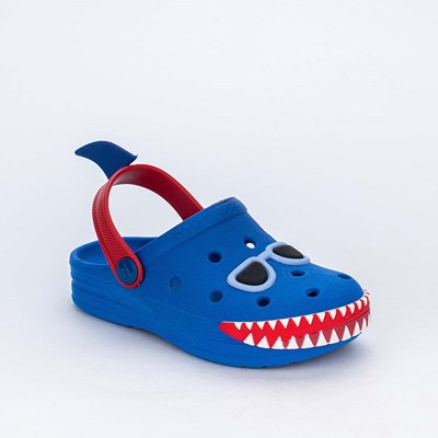 Babuche Infantil para Meninos Mar e Cor Azul Royal Tubarão