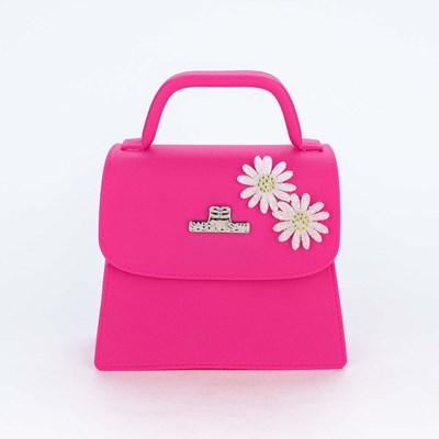 Bolsa para Meninas Sabrina Sato Pink com Aplique de Flores