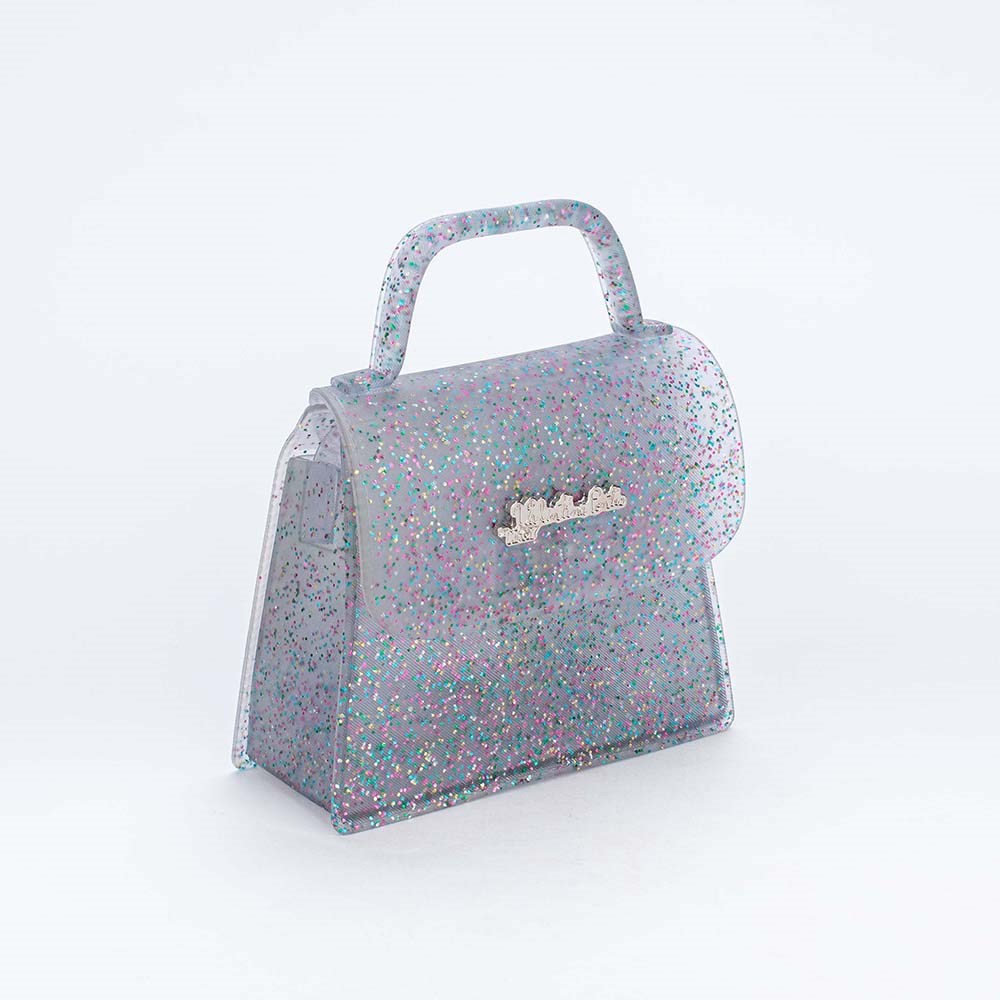 Bolsa Valentina Pontes by Kidy Transparente Glitter Colorido