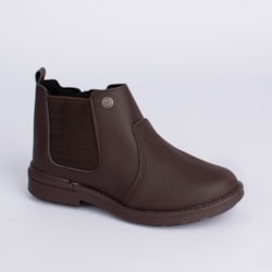 Bota Coturno Kidy Walk Cano Curto Jequinha Marrom Café