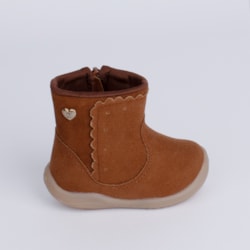Bota Infantil Kidy Baby Soft Cano Médio Boho Caramelo Marrom