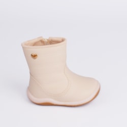Bota Infantil Kidy Baby Soft Cano Médio Bordado Marfim