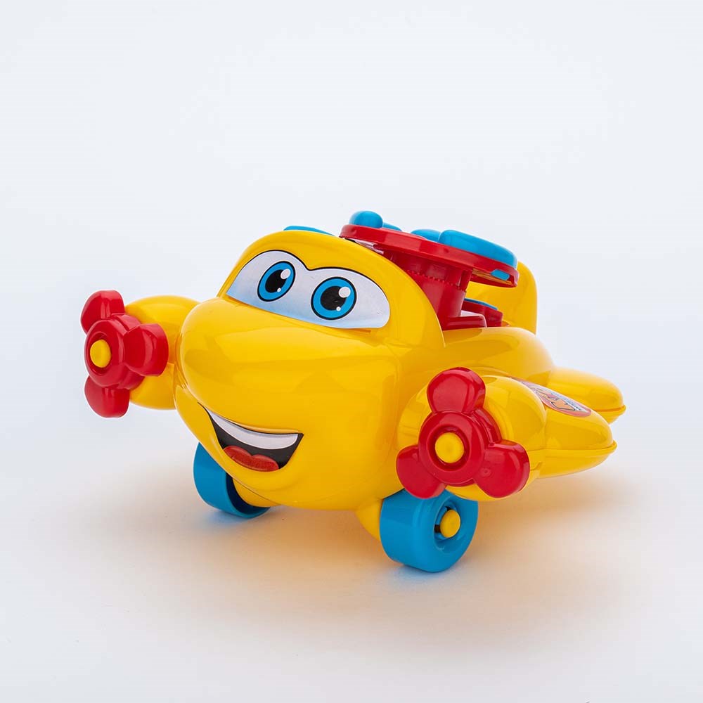 Chinelo de Dedo Bebê Kidy Avião Marinho com Brinquedo
