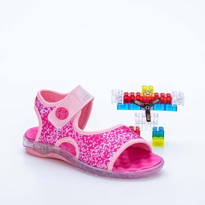 Papete Infantil Feminina Kidy Blocks Mania Rosa e Pink  com brinquedo