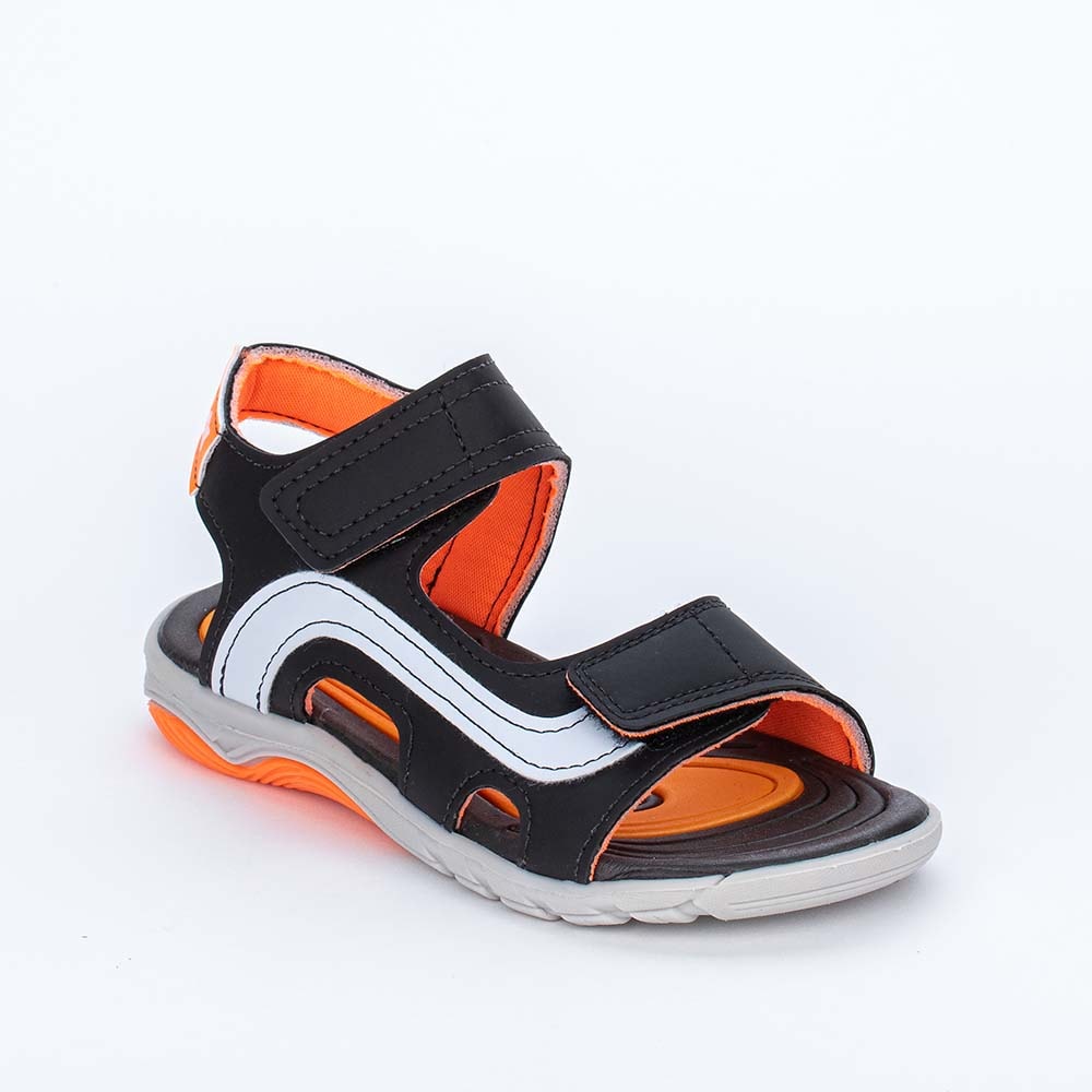 Sandália Papete Infantil Masculina Kidy - Preto/Azul - itapua