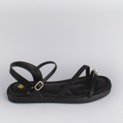 Rasteira Flat Preto