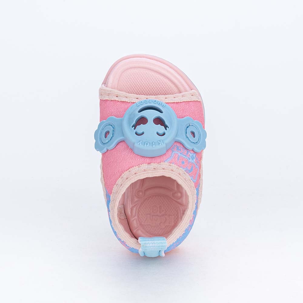 Sandália Bebê Kidy Protect com Repelente Rosa Nude e Azul - Kidy