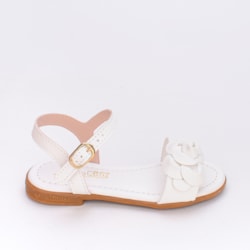 Sandália Infantil Feminina Kidy Comfort Amar E Flor Branco