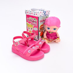 Sandália Infantil Kidy Flat Form Com Brinquedo Pink