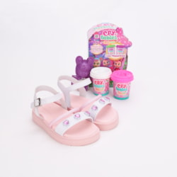 Sandália Infantil Kidy Mini Flatform Com Boneca Surpresa Branco