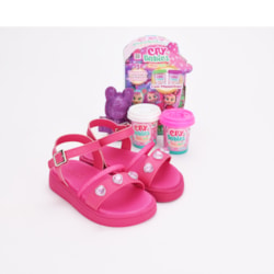 Sandália Infantil Kidy Mini Flatform Com Boneca Surpresa Pink