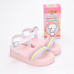 Sandália Infantil Kidy Mini Flatform Com Brinquedo Surpresa Branco