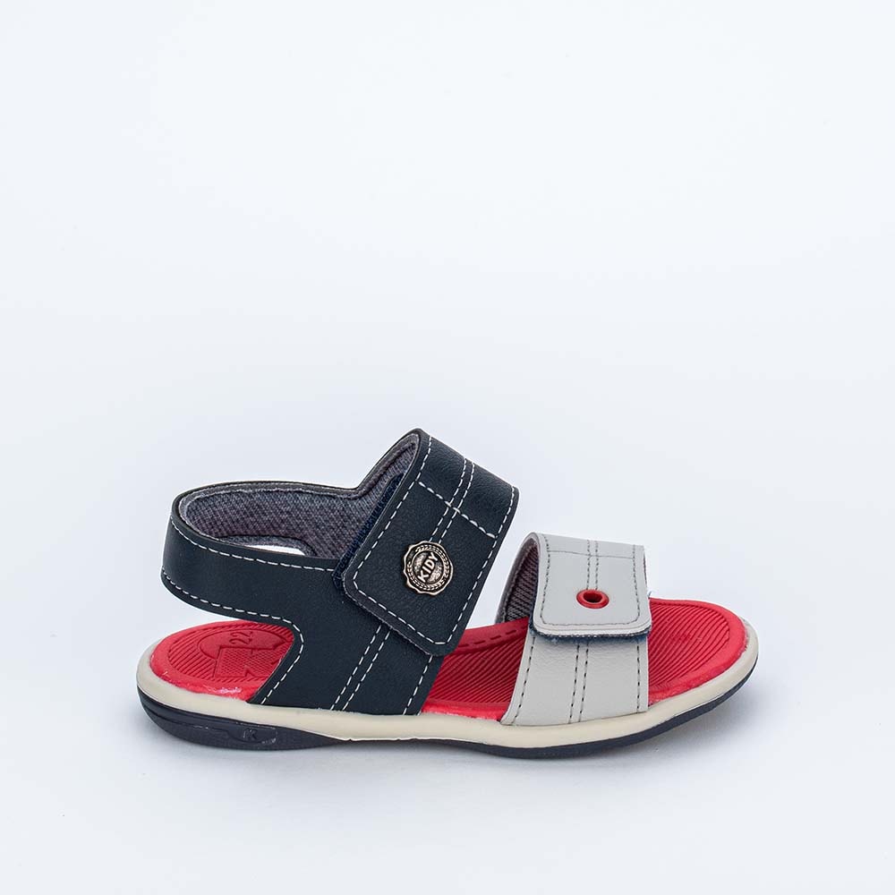 Sandália Infantil para Menino Kidy Flex Marinho e Cinza - Kidy