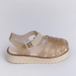 Sandália Kidy Belinha Gloss Ouro Glitter
