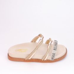 Sandália Papete Birken Infantil Fashion Belinha Ouro