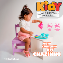 Sandália Papete Infantil Kidy Toys Baby Com Brinquedo Rosa