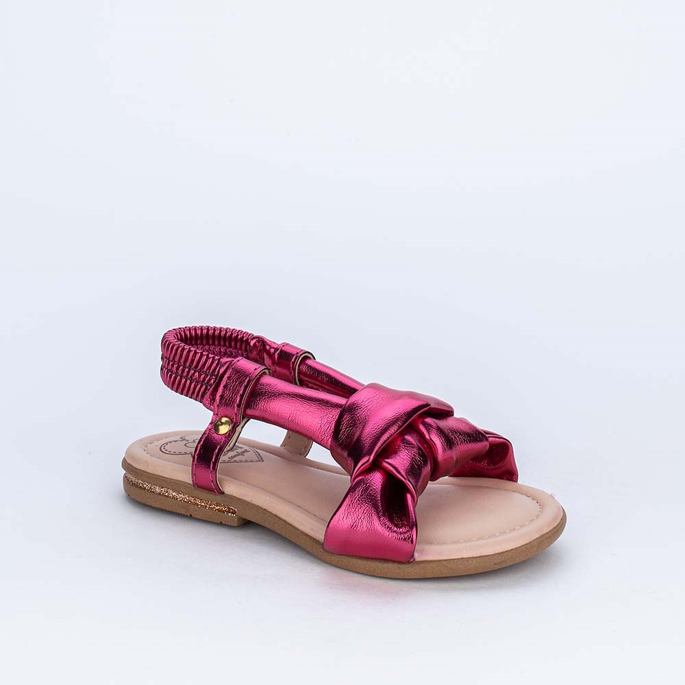Sandália Primeiros Passos Kidy Comfort Metalizada Pink