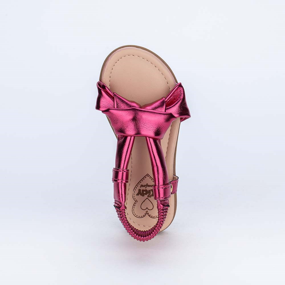 Sandália Primeiros Passos Kidy Comfort Metalizada Pink