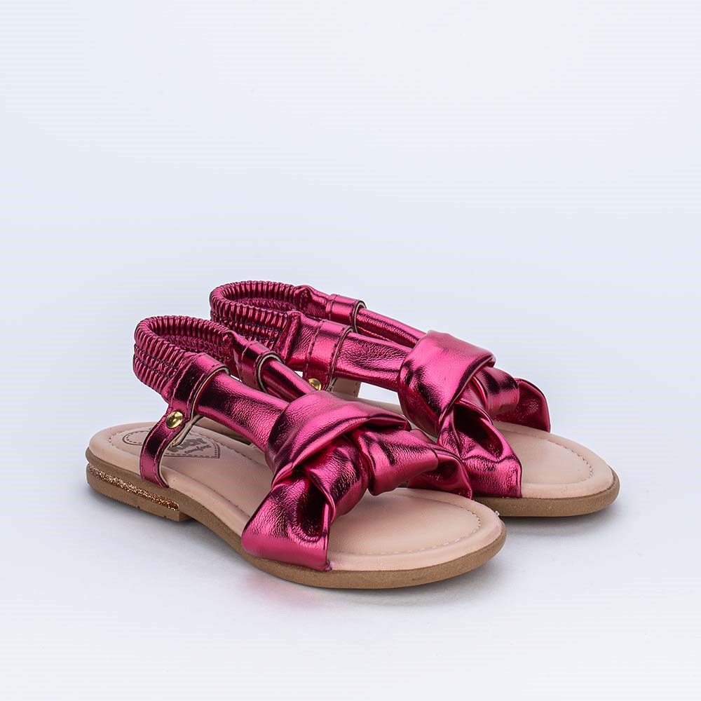 Sandália Primeiros Passos Kidy Confort Metalizada Pink