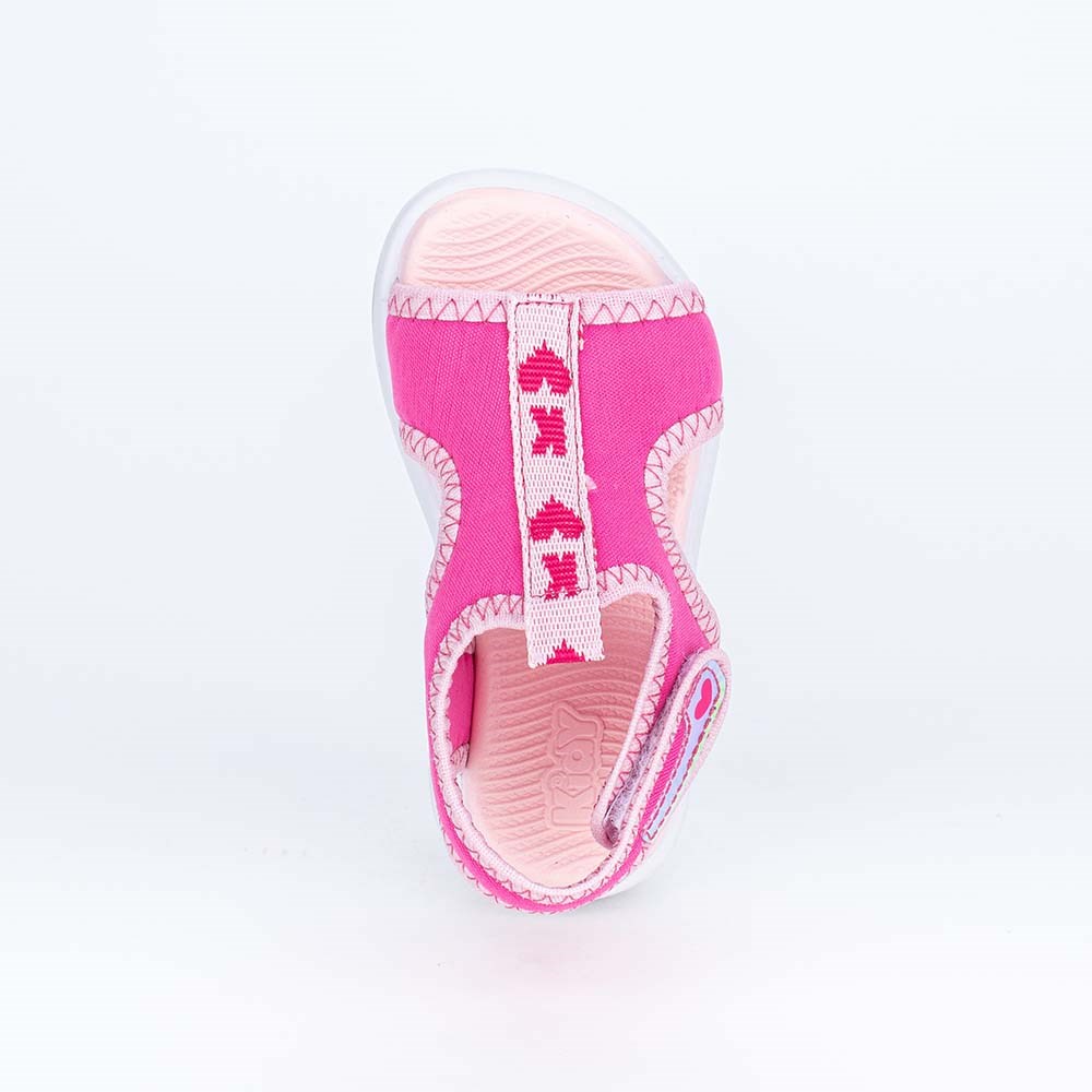 Sandália Ultra Leve para os Primeiros Passos da Menina Rosa