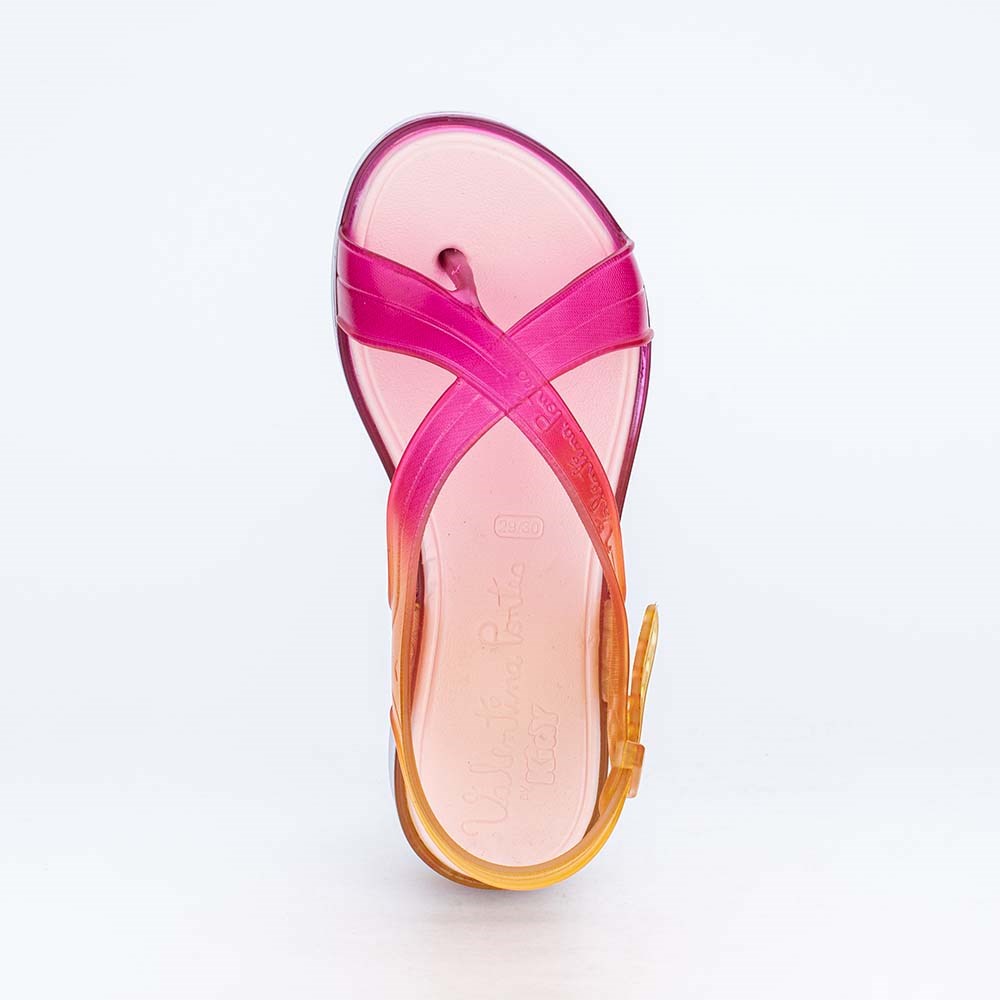 Sandália Valentina Pontes By Kidy Tie Dye Pink e Amarelo