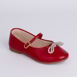 Sapatilha Bailarina Kidy Soft Laço Vermelho - Respirável Confortável