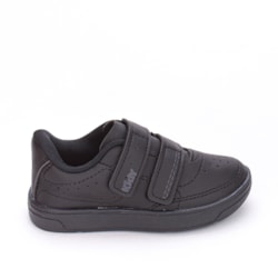 Tênis Casual Infantil Masculino Kidy Fecho Duplo Todo Preto