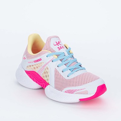 Tênis Infantil Esportivo Kidy Respitec-Ultra Branco e Pink