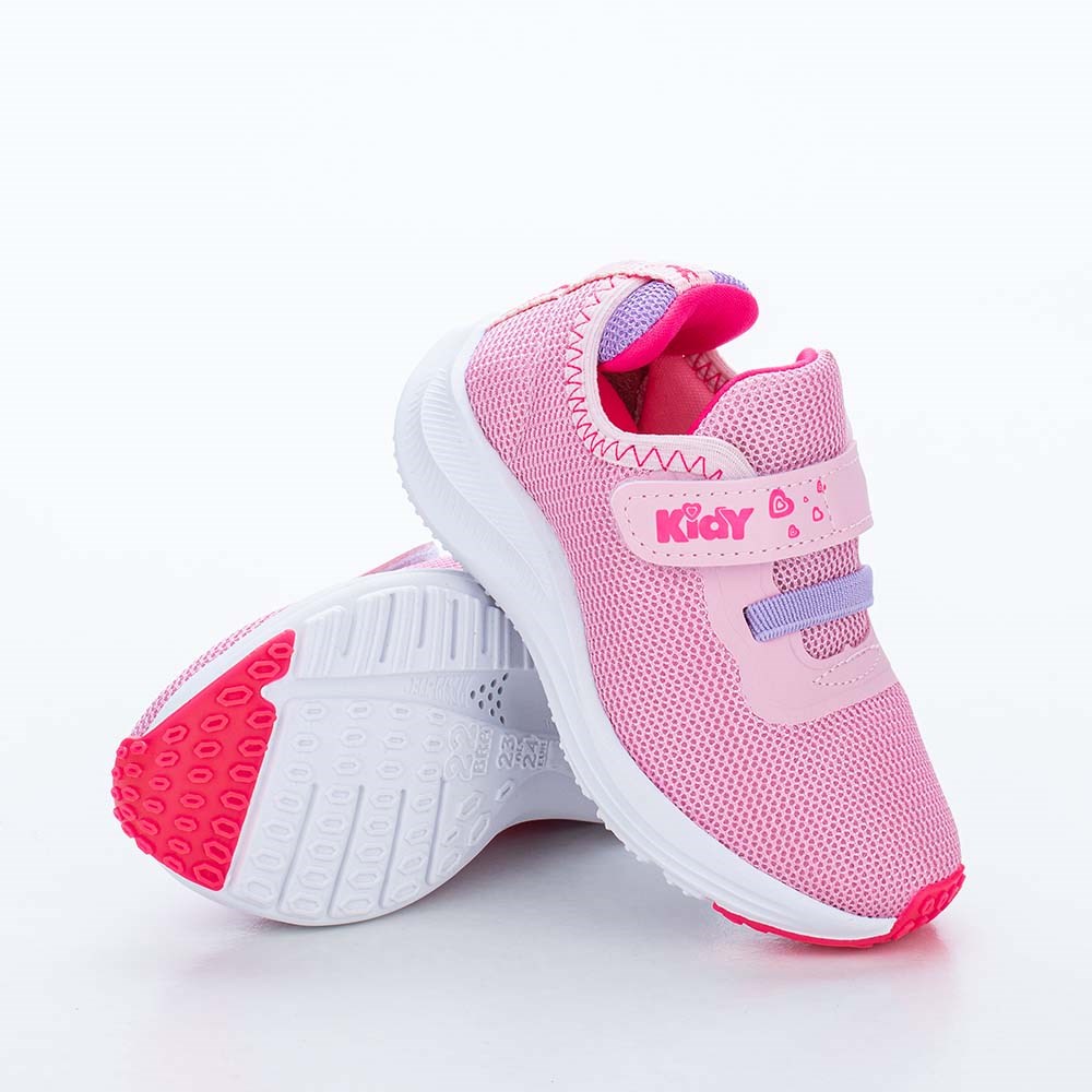 Tênis Infantil Feminino Kidy Energy Baby Rosa, Lilás e Pink Neon