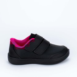 Tênis Infantil Kidy College Calce Fácil Preto e Pink