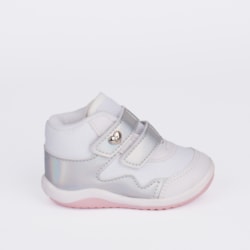 Tênis Infantil Kidy Colors Cano Médio Holográfico Branco