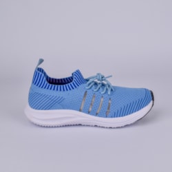 Tênis Infantil Kidy Energy Azul com Branco - Leve, Confortável e com T