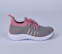 TENIS KIDY ENERGY RESPITEC CINZA/ROSA CHICLETE Kidy