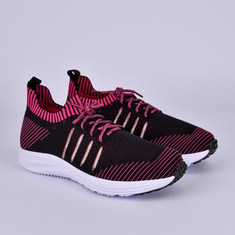 Tênis Infantil Kidy Energy Preto com Pink Leve, Confortável e com Tecnologia Respitec