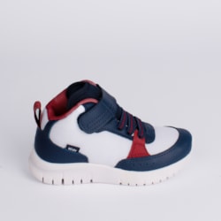 Tênis Infantil Kidy Ultra Flex Cano Médio Branco Marinho