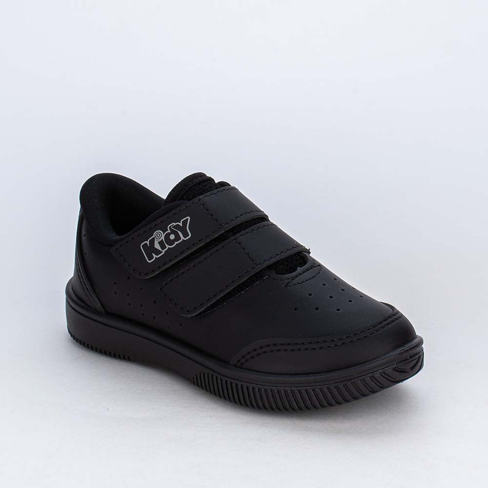 Tênis Infantil Kidy Usefull College Calce Fácil Preto