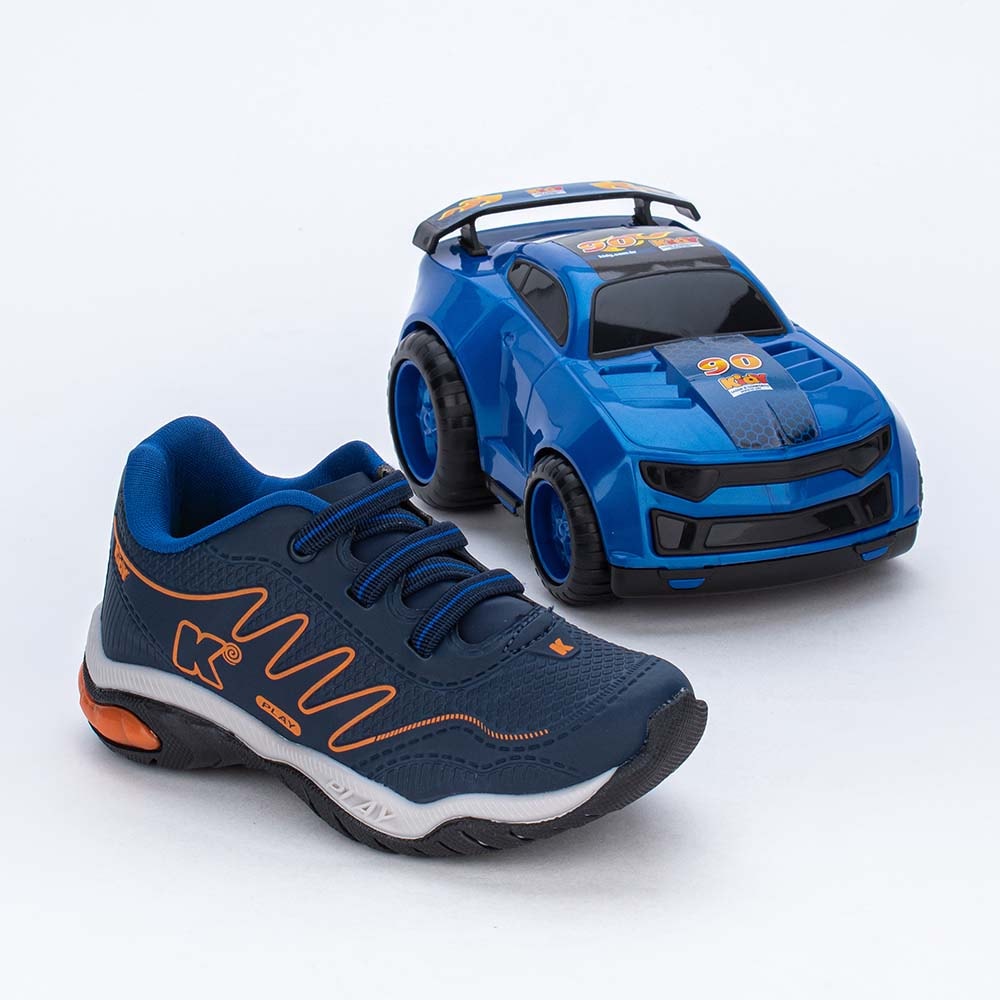 Tênis Infantil Menino Kidy Play Marinho com Brinquedo - Kidy