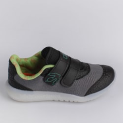Tênis Kidy Flex Ligth Preto Grafite e Verde