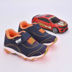 Tênis Kidy Play Respitec Marinho Laranja Neon