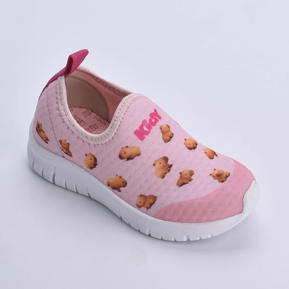 Tênis Kidy Ultra Flex Rosa Capivara Agarradinha