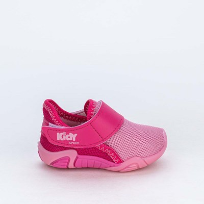 Tênis para Bebê Menina Kidy Colors Calce Fácil Rosa e Pink